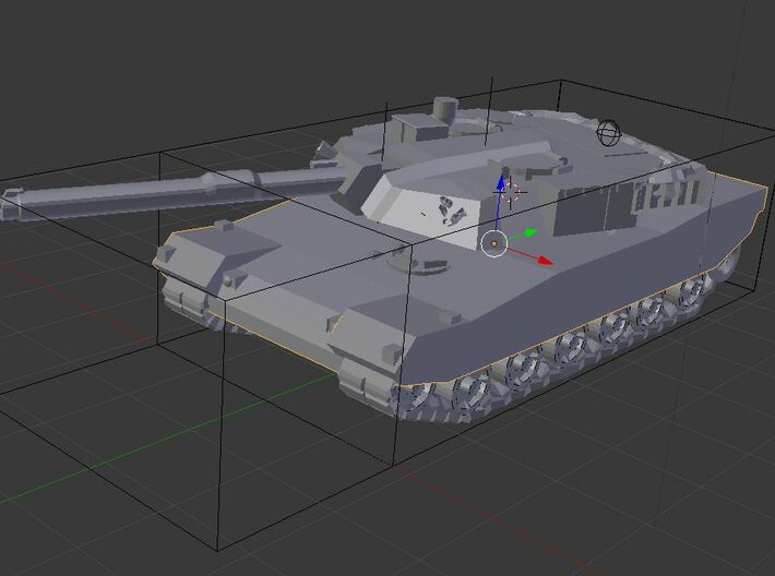 N Scale South Korean K1A1 Tank 3d printed A render of the assembled model