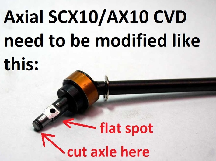 Portal Axle - Axial AX10, SCX10, 4x4x2 3d printed how to modifie the CVD drive shafts