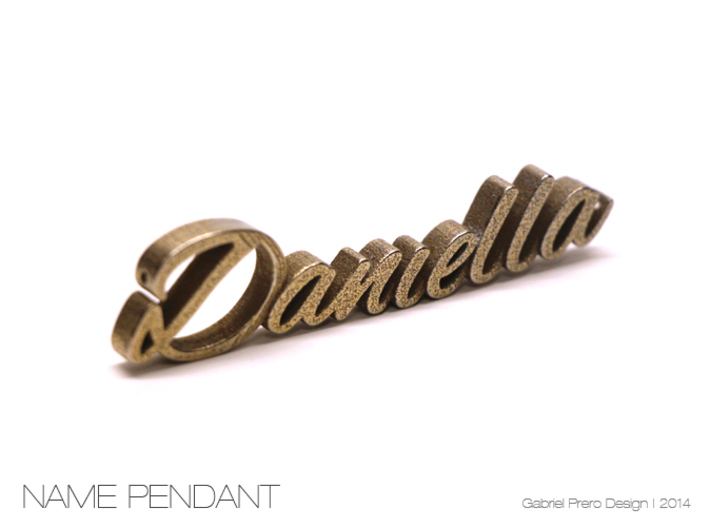 Daniella Name Pendant 3d printed 