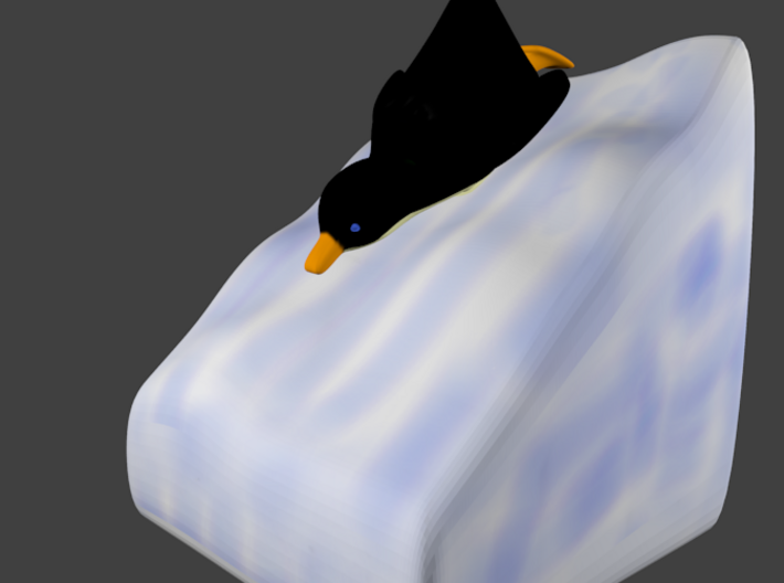 PenguinSlideColor 3d printed