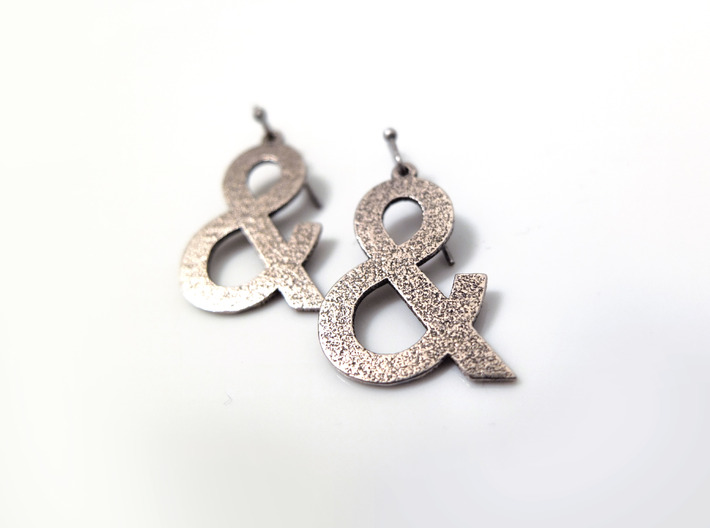 Ampersand earrings 3d printed