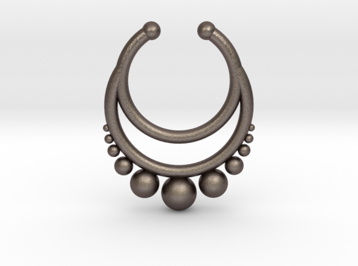 Septum dropped ring with spheres under 3d printed