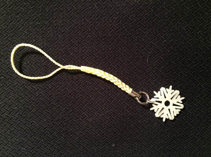 Snowflake Pendant 3d printed Cord not included