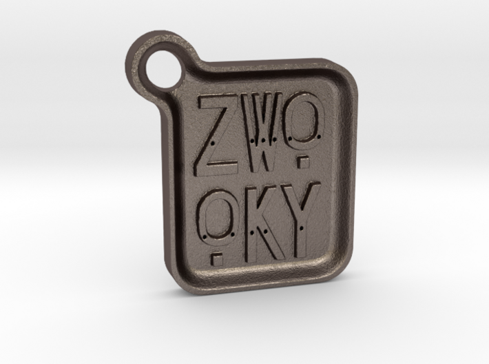 ZWOOKY Keyring LOGO 14 4cm 5mm rounded 3d printed