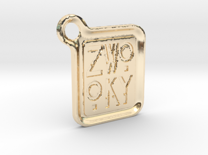 ZWOOKY Keyring LOGO 12 5cm 3.5mm rounded 3d printed