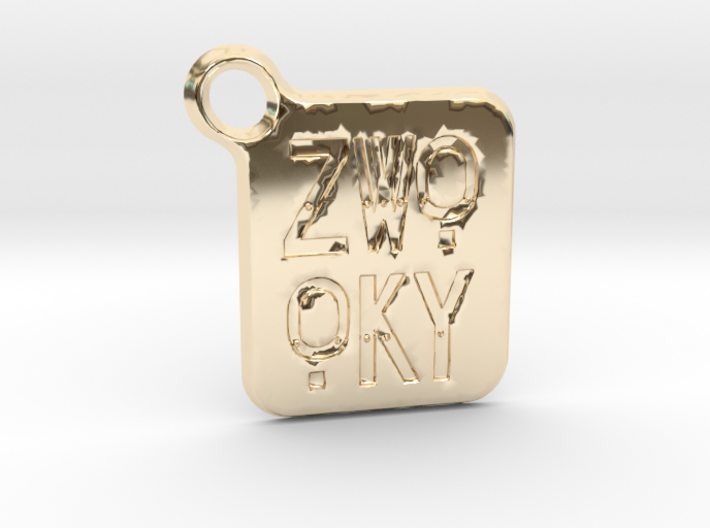 ZWOOKY Keyring LOGO 14 3cm 2mm rounded 3d printed