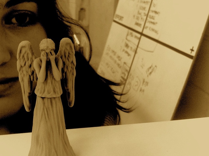 Some Call Me a Weeping Angel.. 3d printed Gotta keep staring. Gotta keep staring.