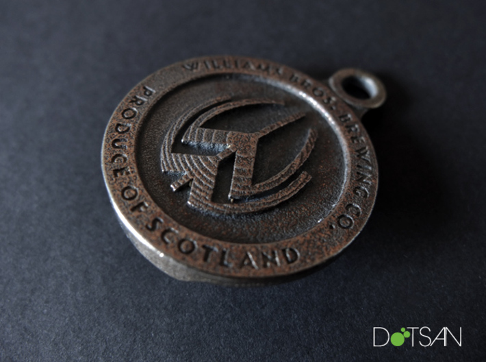 Personalized Round Bottle Opener Keychain 3d printed