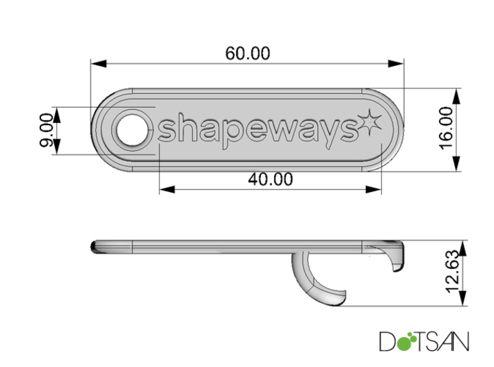 Shapeways Personalized Bottle Opener 3d printed 
