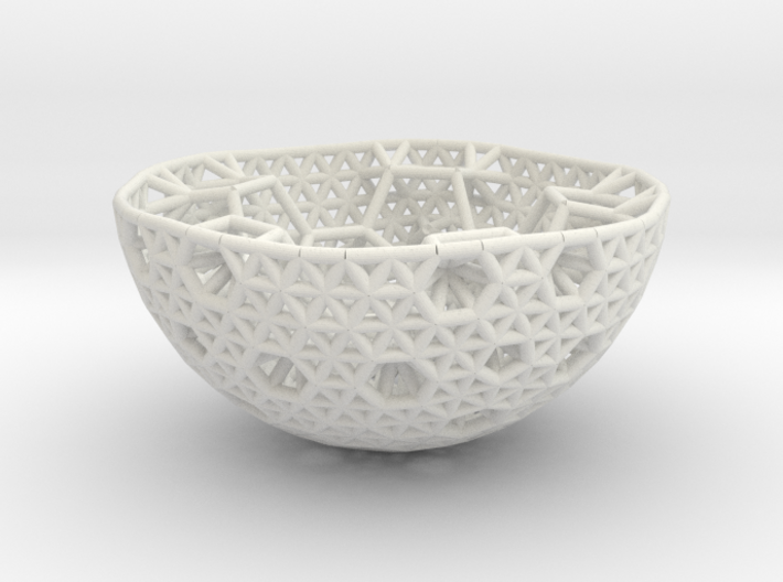 Cell Sphere 9 - Hex Pent Bowl 3d printed