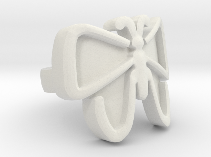 The Unfolding Butterfly Ring (US Size 5.5) 3d printed