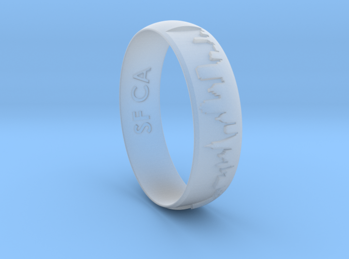 Ring SF Skyline 3d printed