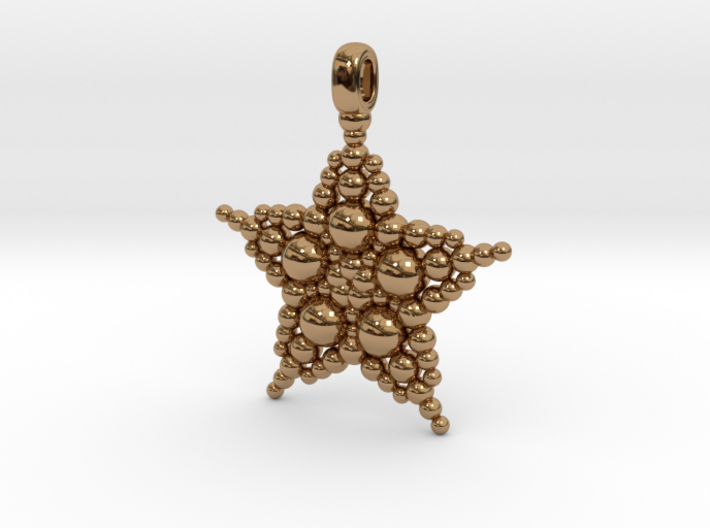 COSMIC STARFISH Designer Jewelry Pendant 3d printed