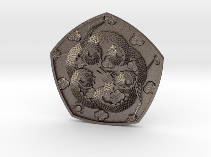 Steel Dragon Coin 3d printed 