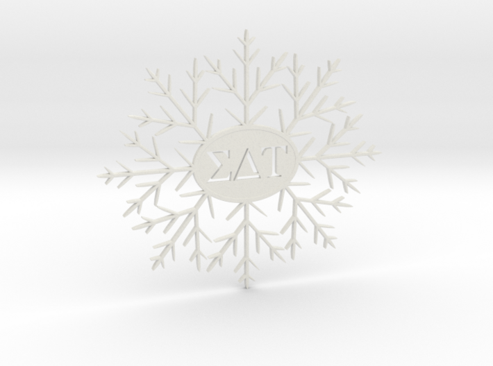 Sigma Delta Tau Snowflake 3d printed 