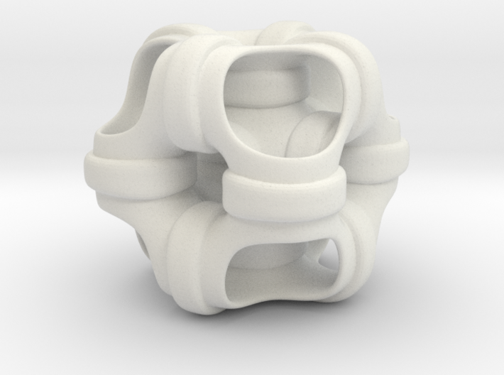 Hollowed Cube with looped pipes #1 3d printed
