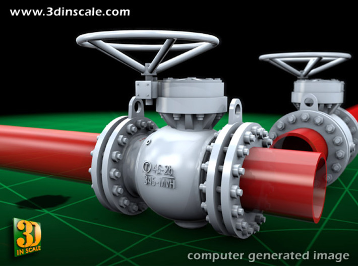 Pipeline accessory system Valve1 3d printed Add a caption...
