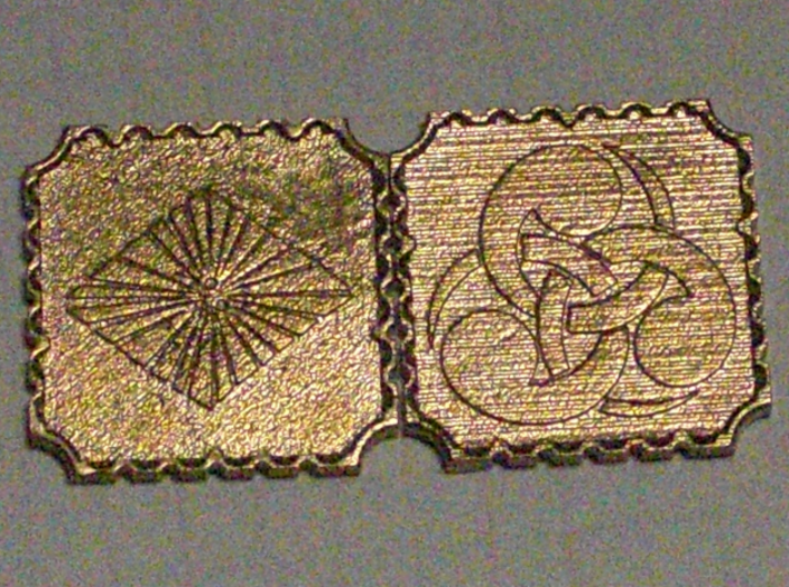 AuramIntellego 3d printed Raw bronze, both sides