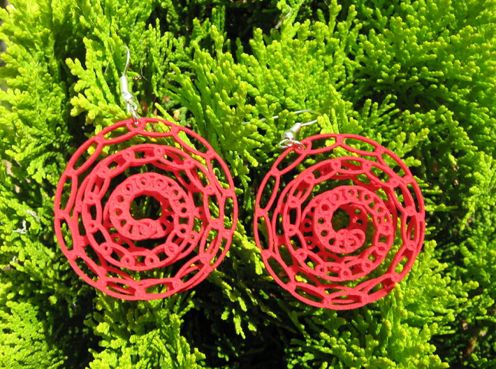 Snail 1 Earrings 3d printed