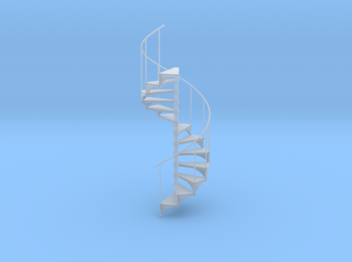Miniature 1/1:24 Spiral Stair (Right Hand) 3d printed