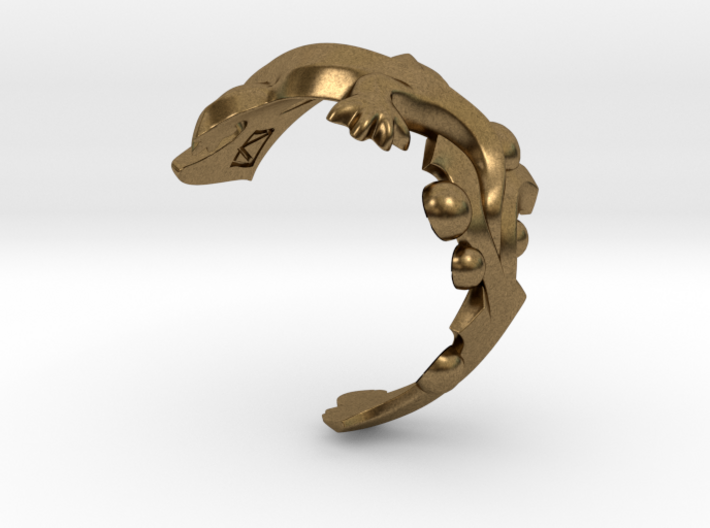 Diplocaulus Ring -Small- (Free-size) 3d printed