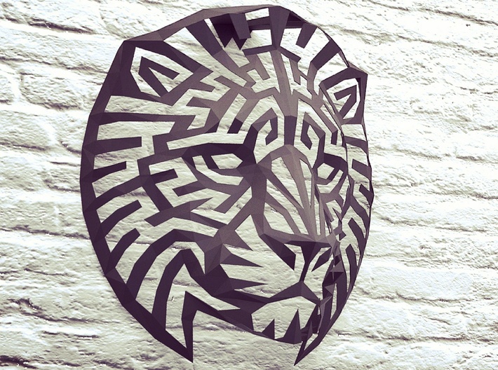 Lion Head (L) Faux Taxidermy 3d printed