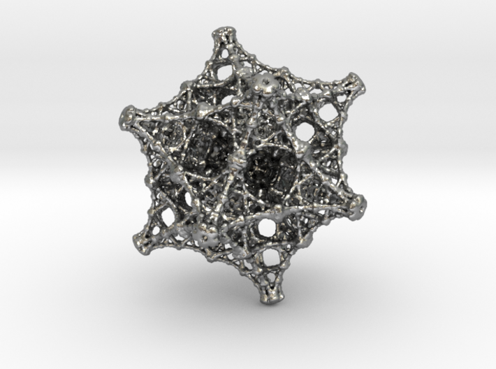 Pendant - Kaleidoscopic Fractal Virus 3d printed 