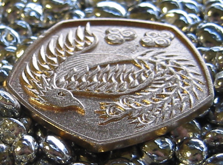 Detailed Dragon Coin 3d printed Phoenix side