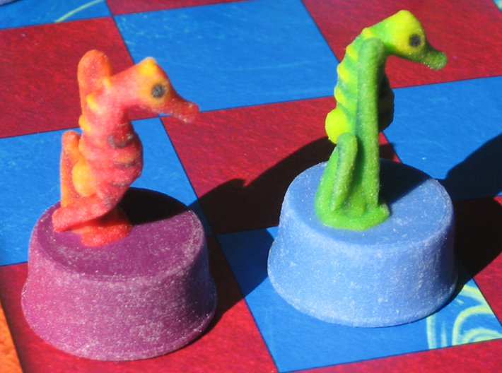 Sea Chess Pieces - Small 3d printed Knight/Seahorse