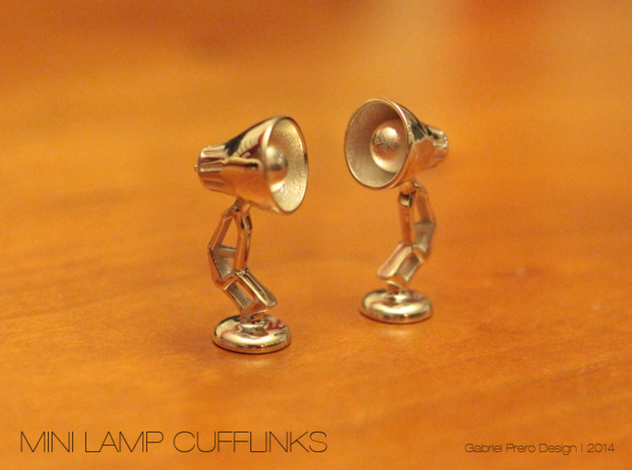 Mini Lamp Cufflink (order 2 for set) 3d printed