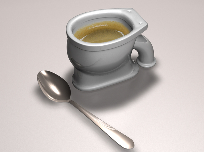 Espresso cup toilet 3d printed