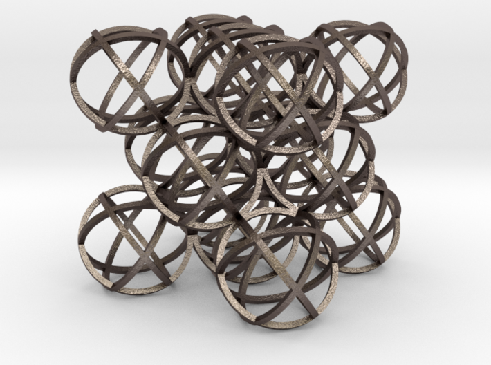 Packed Spheres Cuboctahedron - 3.6&quot; 3d printed