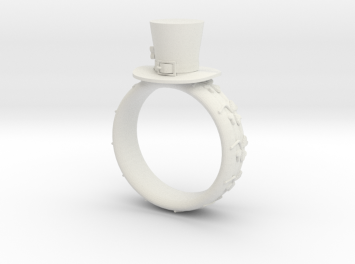 St Patrick's hat ring(size = USA 8) 3d printed