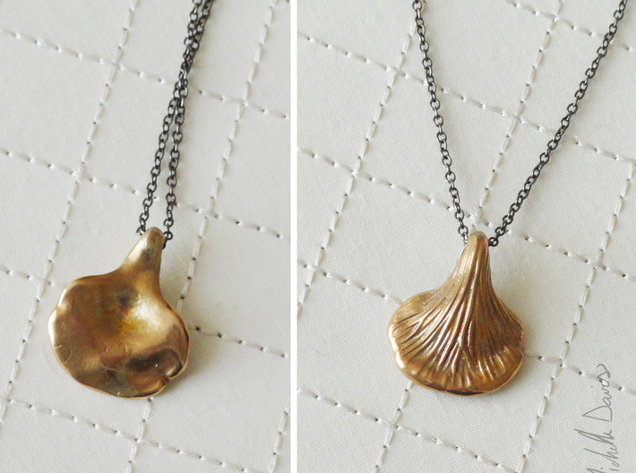 Tear Drop Oyster Mushroom Pendant 3d printed Chain not included.