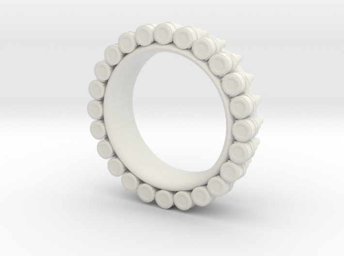 Bullet ring(size is = USA 7.5-8) 3d printed