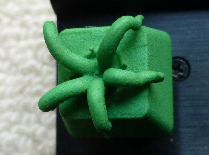 Cherry MX Tentacles Keycap 3d printed Custom Cherry MX Tentacles Keycap in Green Strong and Flexible