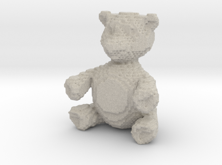 &quot;Chocolate-Bar Brown&quot; Voxel Bear 3d printed