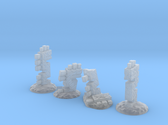 Serpent Columns (24mm high) 3d printed