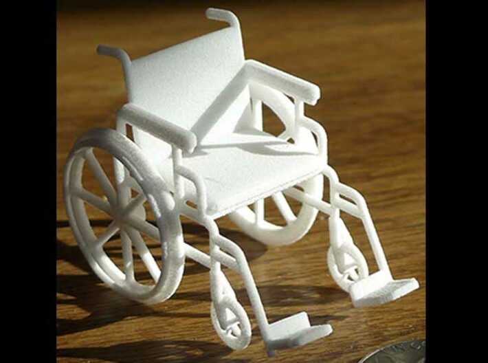 1:24 Wheelchair (Miniature) 3d printed