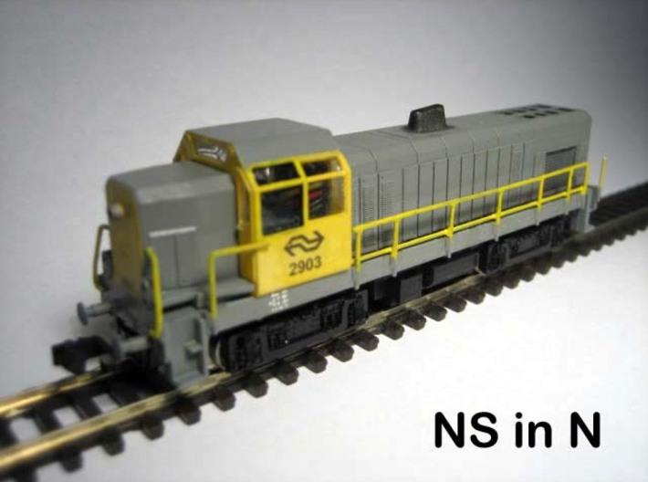 N NS 2900 diesellocomotief 3d printed Gereed model van de NS 2903