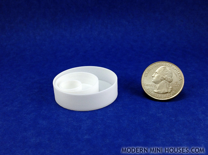 Round Tray Collection 1:12 Dollhouse Miniatures 3d printed 