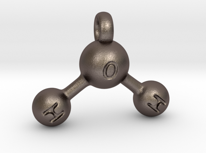 Water Molecule Keychain 3d printed 