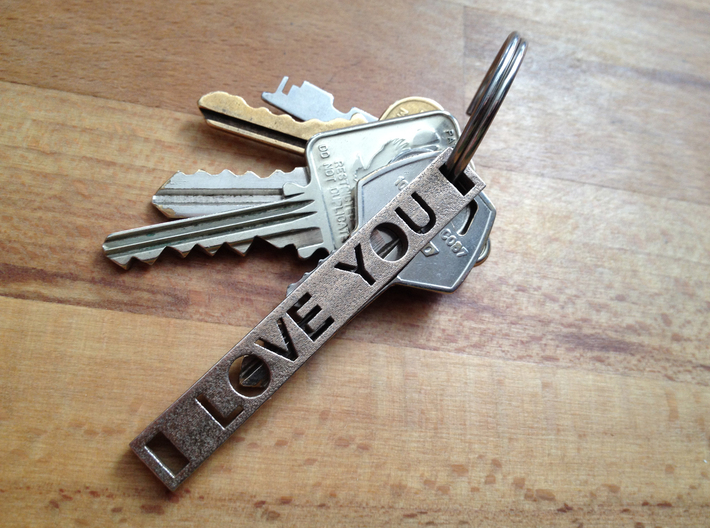 I Love You Key Chain 3d printed