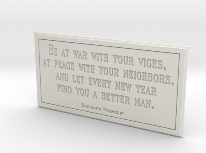 Be at war with your vices 3d printed
