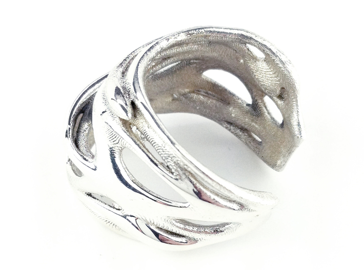 Tafone 111 Ring - Silver 3d printed