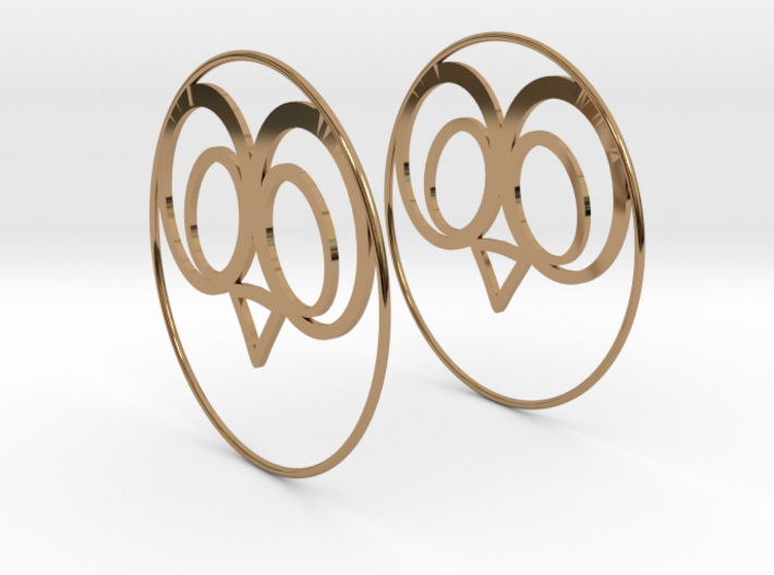 Owls Are Not What They Seem - 60mm Hoop Earrings 3d printed