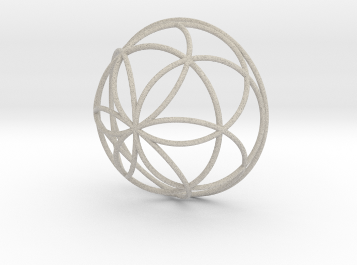 3D 100mm Half Orb of Life (3D Seed of Life) 3d printed