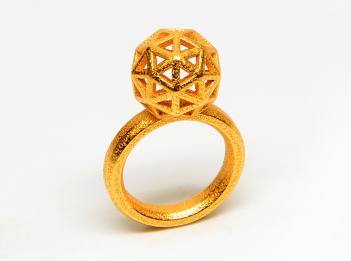 Geodesic Dome Ring size 8 3d printed