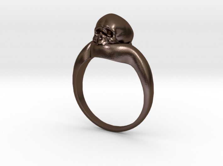 150109 Skull Ring 1 Size 10 3d printed