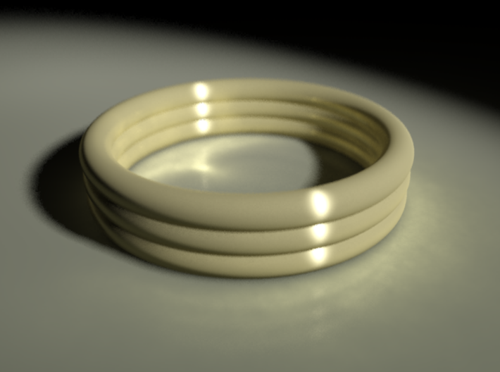 Banded Ring 3d printed